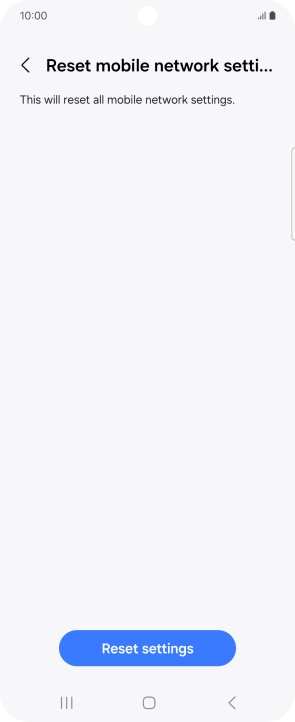 Press Reset settings.