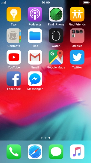 Press and hold the required app until the icons start to jiggle.