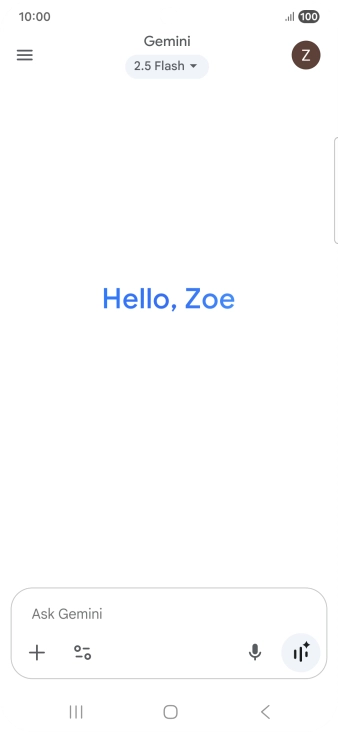 Press the profile icon.