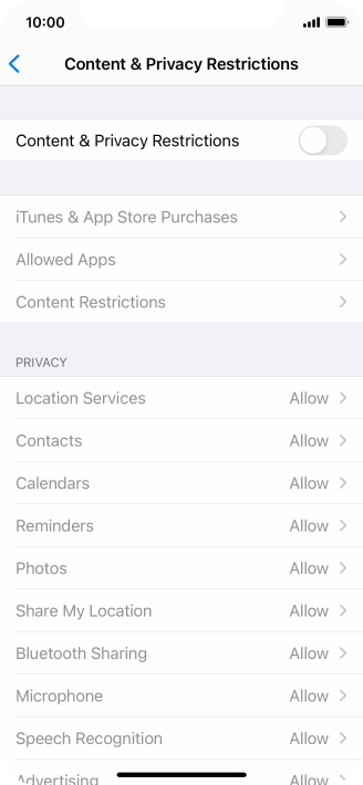 Press the indicator next to 