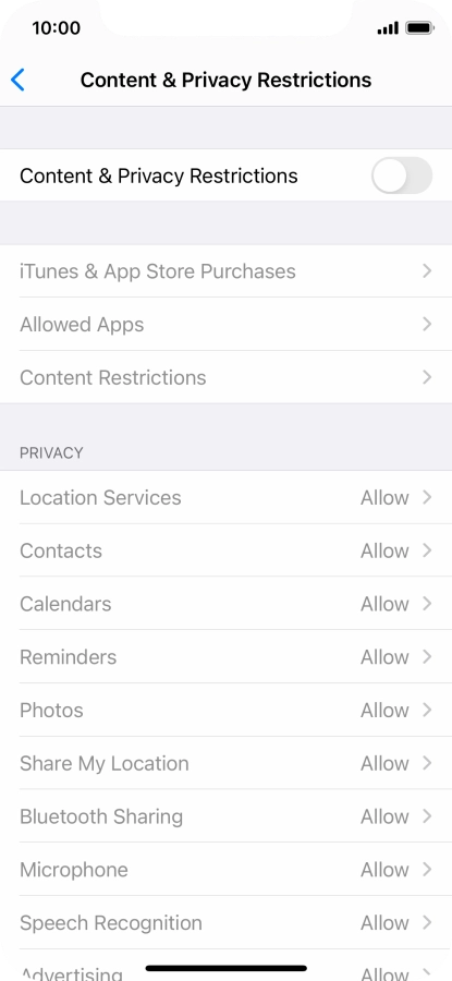 Press the indicator next to 