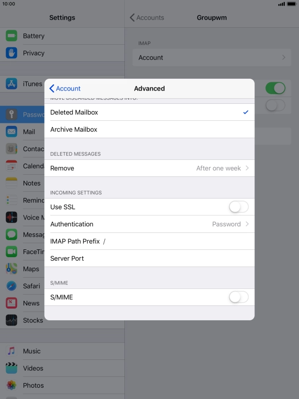 Press Authentication.