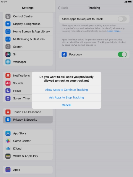 If you turn off the function, press the required setting.