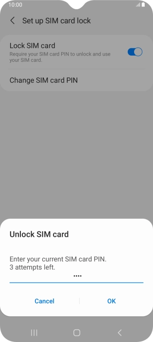 Key in your PIN and press OK.