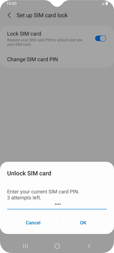 Key in your PIN and press OK.