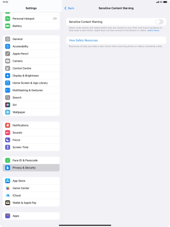 Press the indicator next to 