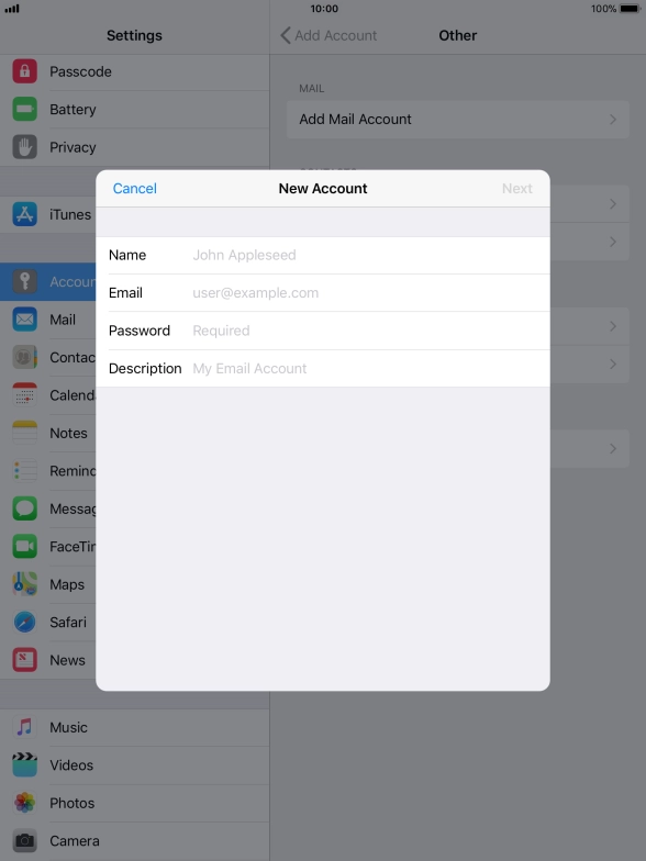 Press Name and key in the required sender name.