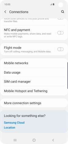Press Mobile Hotspot and Tethering.