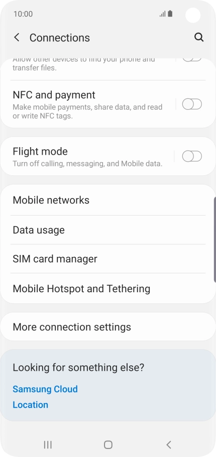 Press Mobile Hotspot and Tethering.