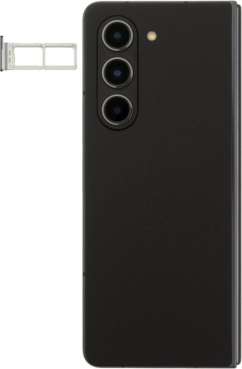 Turn your SIM so the angled corner of the SIM matches the angled corner of the first SIM holder and place your SIM in the SIM holder.