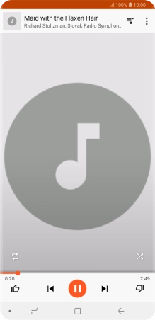 Press arrow right to go to the next audio file.