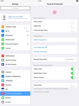 Press the indicator next to 