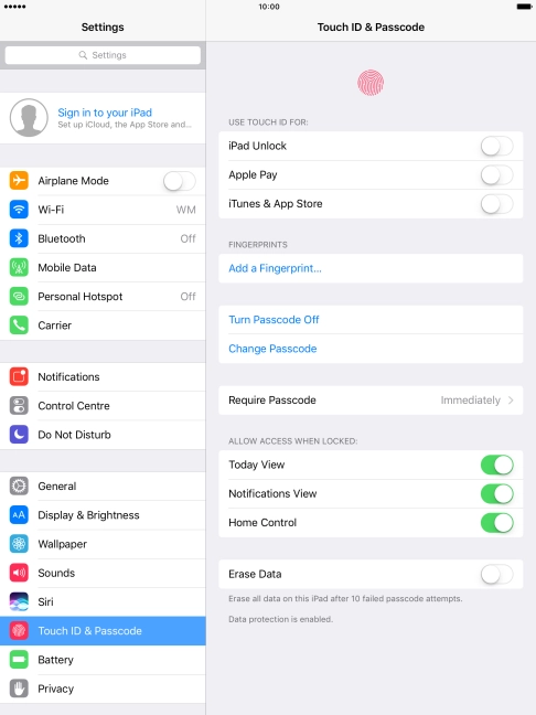 Press the indicator next to 