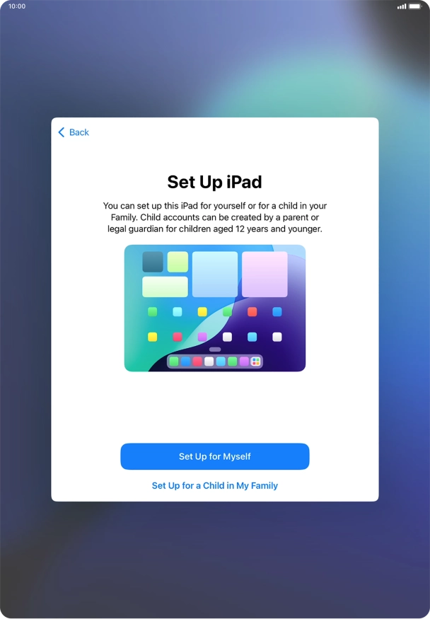 Press Set Up for Myself.