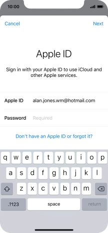 Press the field next to 