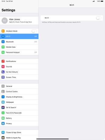 Press the indicator next to 