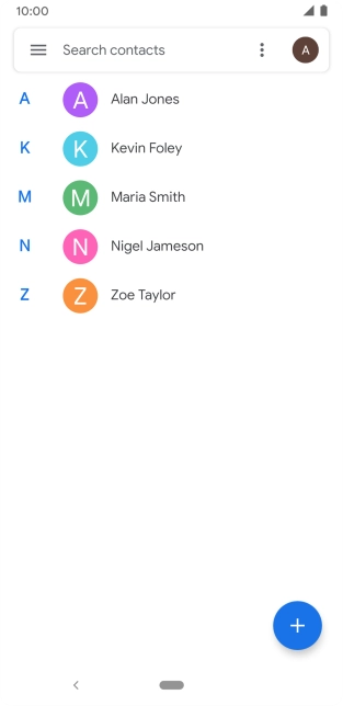 Press the new contact icon.