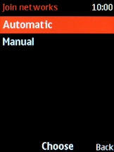 If you want to select a network automatically, select Automatic.