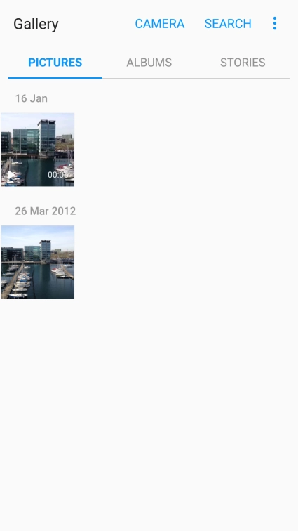 Press and hold the required picture or video clip.
