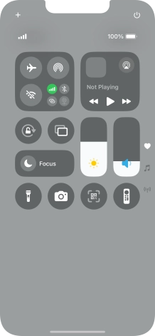 Press the flight mode icon to turn the function on or off.
