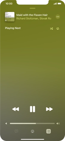 Press the shuffle icon to turn the function on or off.