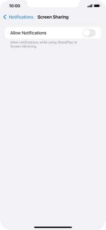 Press the indicator next to 