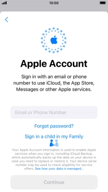 Press Email or Phone Number and key in the username for your Apple ID.