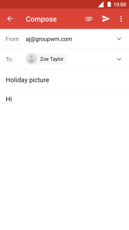 Press the attachment icon.