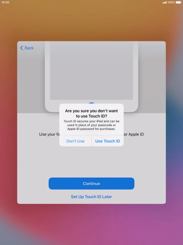 If you turn off the function, press Don't Use. If you turn off the function, press Don't Use.