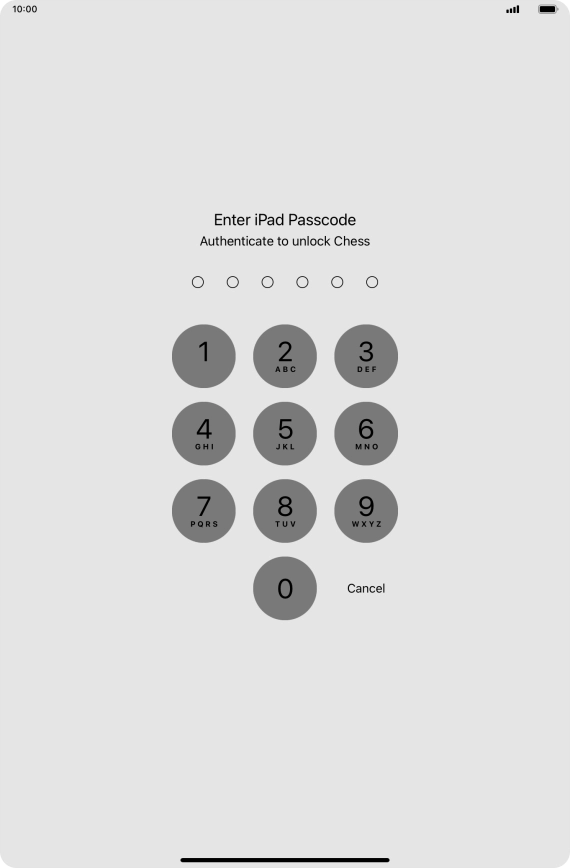 Use the lock code you created. The app is now no longer locked.