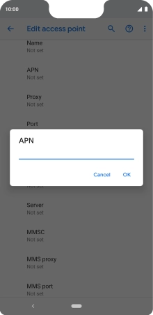 Key in live.vodafone.com and press OK.