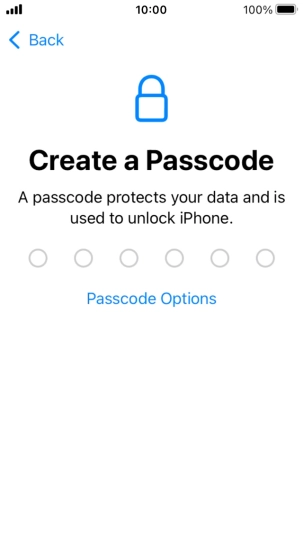 Press Passcode Options.