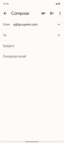 Press To and key in the first letters of the recipient's name.