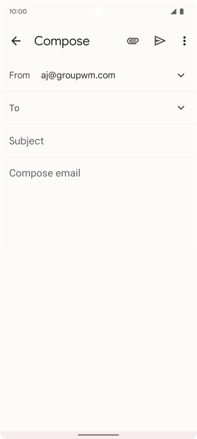 Press To and key in the first letters of the recipient's name.