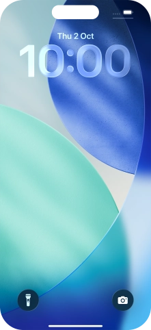 Slide your finger upwards starting from the bottom of the screen.