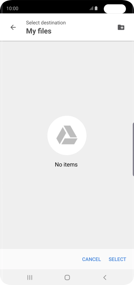 To create a new folder, press the new folder icon and follow the instructions on the screen to create a new folder. To create a new folder, press the new folder icon and follow the instructions on the screen to create a new folder.
