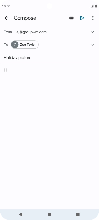 Press the attachment icon.