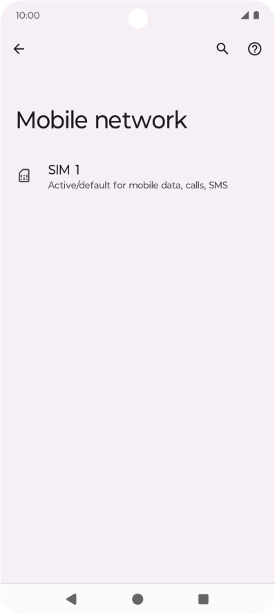 Press the name of the SIM.