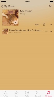 Press the required song.