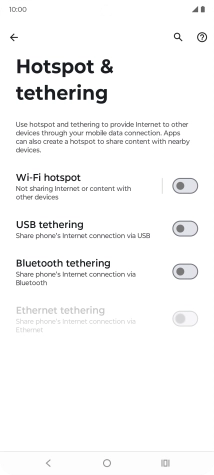 Press Wi-Fi hotspot.