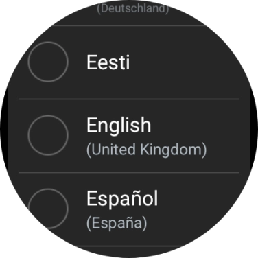 Press the required language. Press the required language.