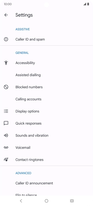Press Calling accounts.