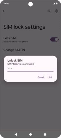 Key in your PIN and press OK.