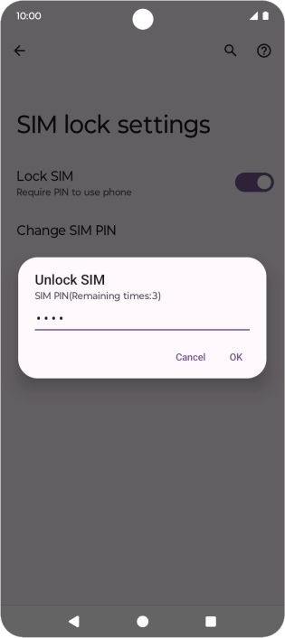 Key in your PIN and press OK.