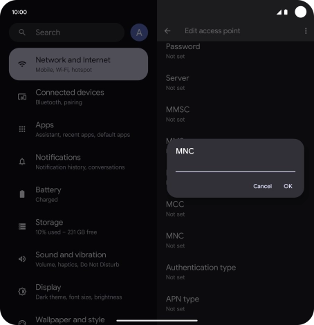 Key in 03 and press OK.