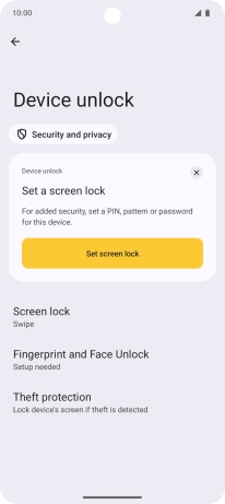 Press Fingerprint and Face Unlock. Press Fingerprint and Face Unlock.