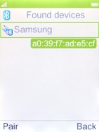 Select the required Bluetooth device and follow the instructions on the screen to pair the device with your phone. Select the required Bluetooth device and follow the instructions on the screen to pair the device with your phone.