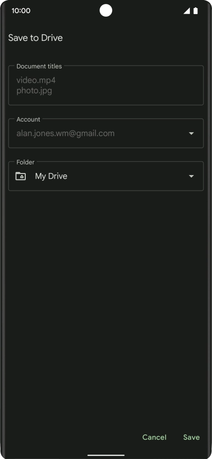 Press the field below 