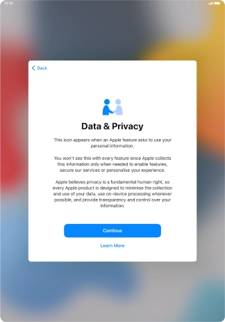 Press Continue. Press Continue.
