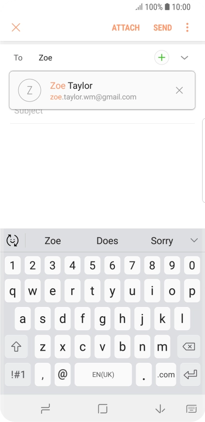 Press the required contact.